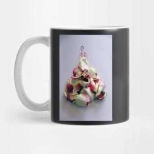 Lady with rose petal dress Mug